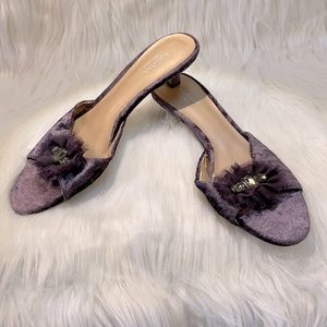 Simply Vera Sorbet Raisin Purple Kitten Heel w/Rhinestones RN#73277
